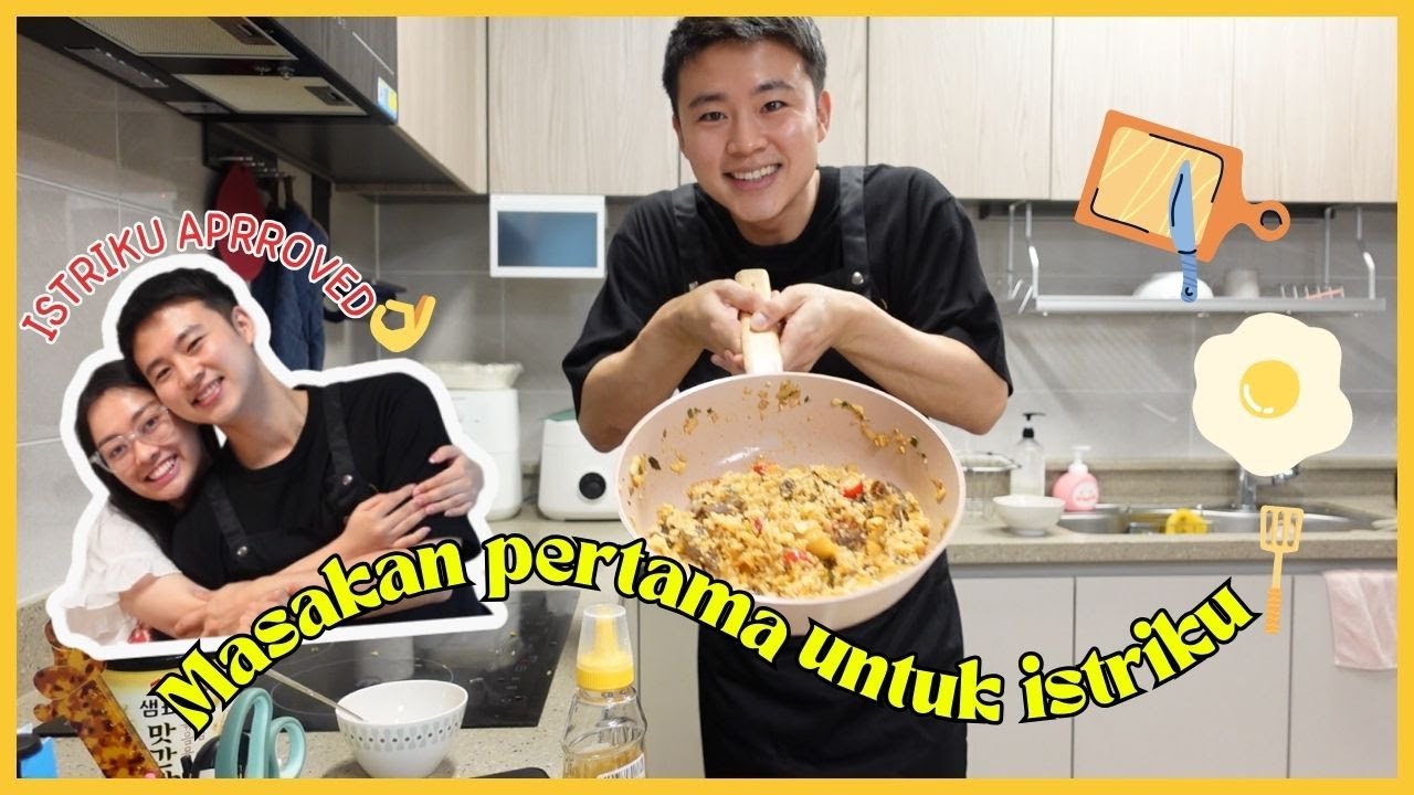 PERTAMA KALI SUAMI KOREA MASAK UNTUK ISTRI TERCINTA [RIZKA 🇮🇩 & SANG HO 🇰🇷]