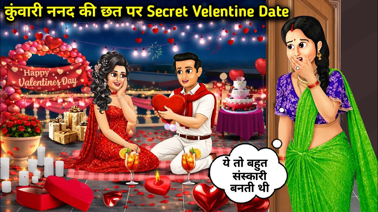 कुंवारी ननद की छत पर Secret Velentine Date | Secret Valentine Date On Roof Of Virgin Sister-In-Law