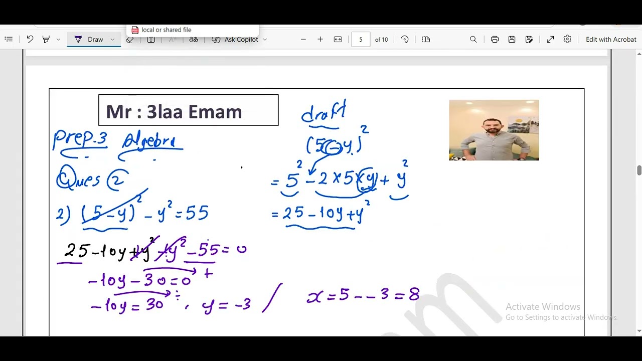 lesson 3 prep 3 2nd term algebra