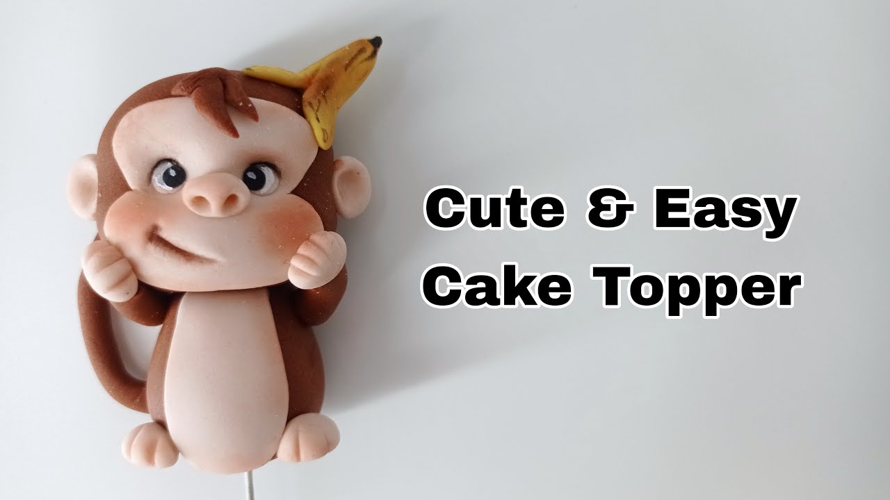 Cute and Easy Monkey Cake Topper
