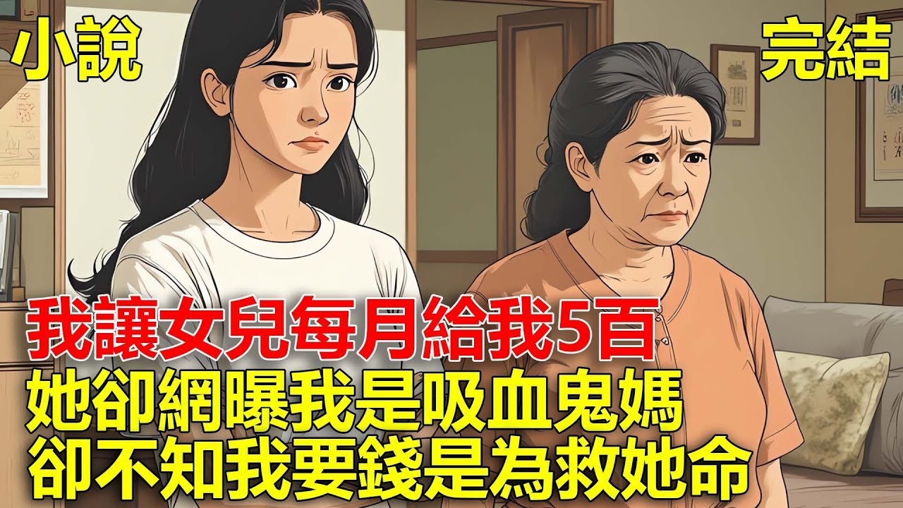 我讓女兒每月給我5百，她卻網曝我是吸血鬼媽，卻不知我要錢是為救她命！