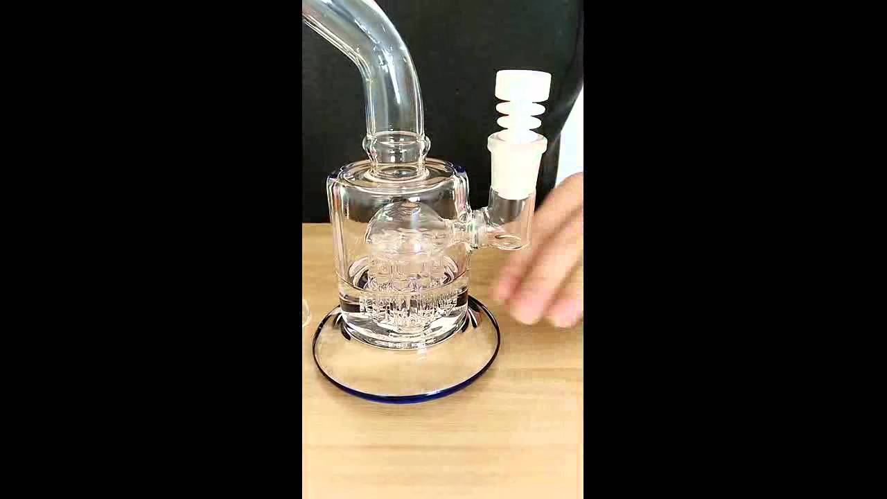 glass water pipe color glass bong with 10 arms tree perc 18.8mm glass bowl