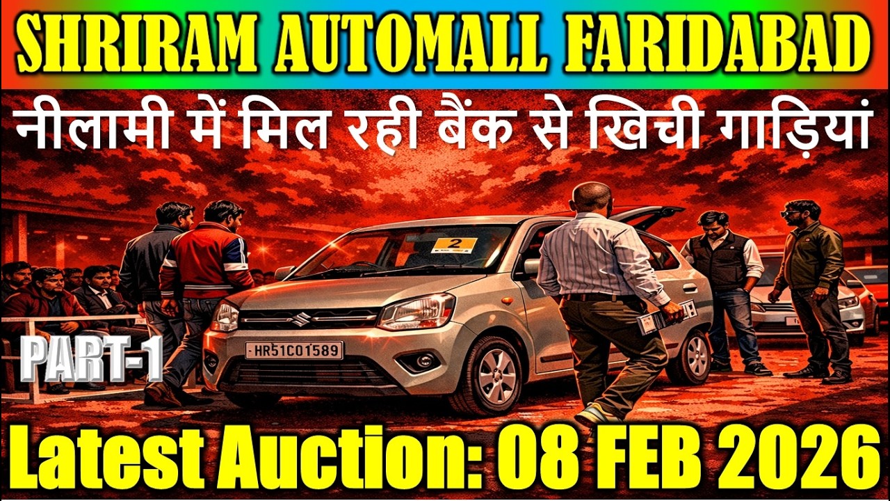 CARS & BIKES की नीलामी 🔥| Shriram Automall Faridabad | Cheapest Price Used Cars Dt: 08 FEB, PART-1