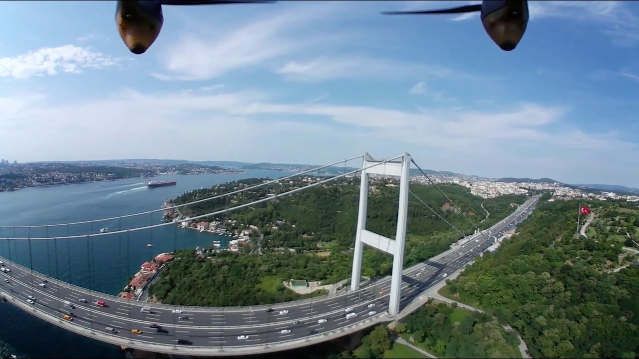360 Derece İstanbul Fatih Sultan Mehmet Köprüsü Havadan Çekimi