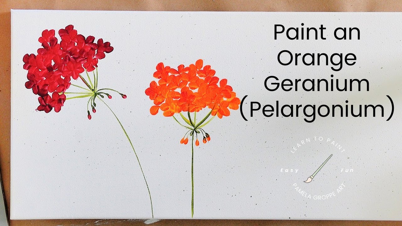 Paint an Orange Geranium