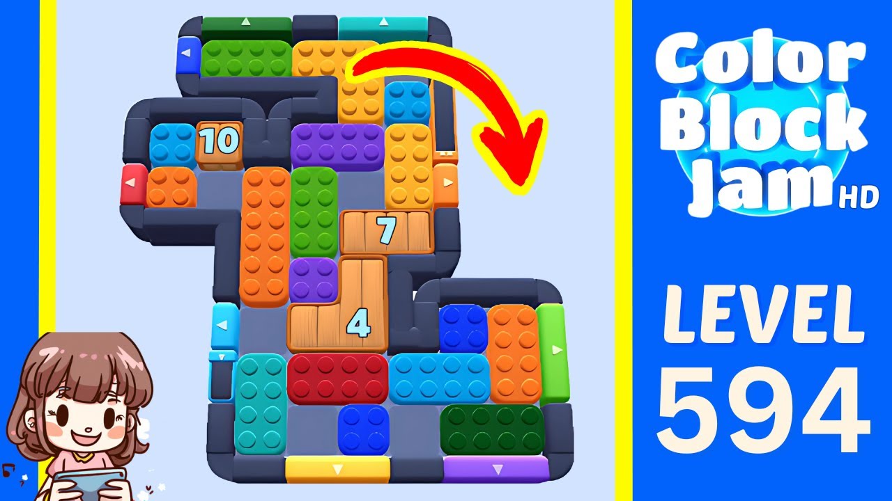 Color Block Jam Level 594 Solution Walkthrough
