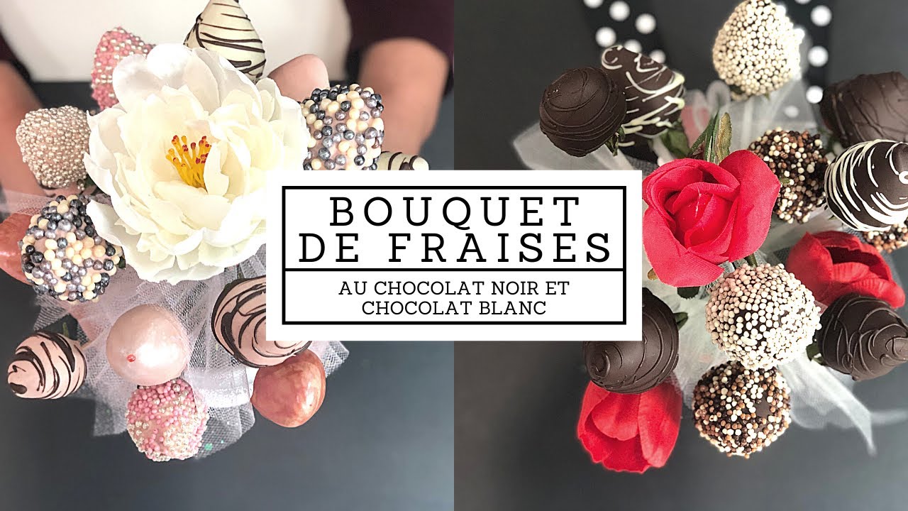 BOUQUET DE FRAISES AU CHOCOLAT; PARFAIT POUR LA FÊTES DES MÈRES/CHOCOLATE DIPPED STRAWBERRIES ENGSUB