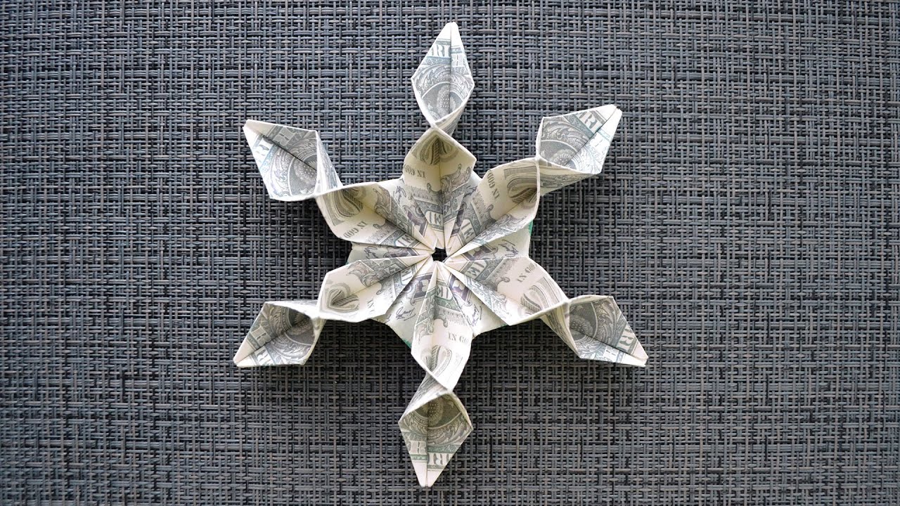 Nice MONEY SNOWFLAKE | Christmas Dollar Origami Decoration | Tutorial DIY by NProkuda
