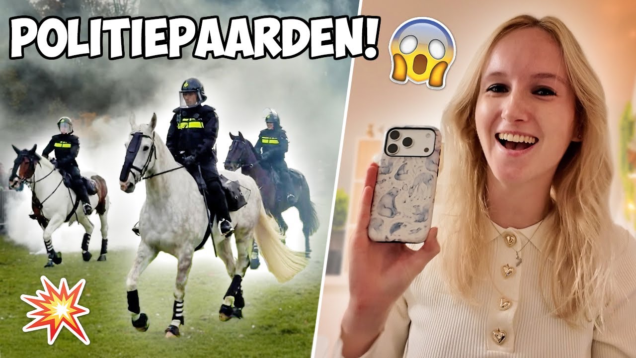 POLITIE te PAARD! 👮🚨 + Nieuwe TELEFOON gekocht! 😱 *Vlog*