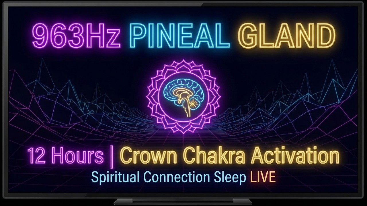🔴 963Hz PINEAL GLAND 12 Hours | Crown Chakra Activation – Spiritual Connection Sleep LIVE