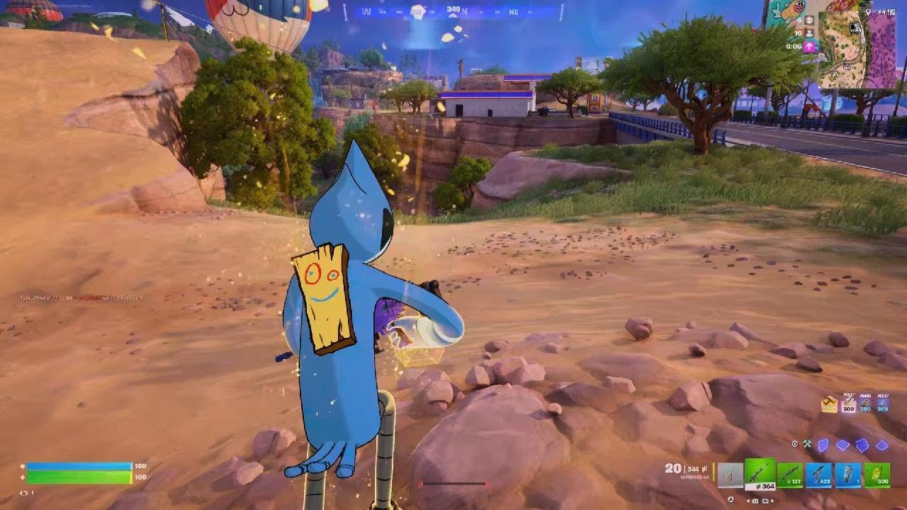 Mordecai gets a win in Fortnite 😅