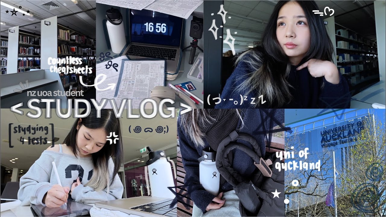 STUDY VLOG 🖇️💻; nz uoa compsci/it student, studying for tests, tired days, hauls, & more