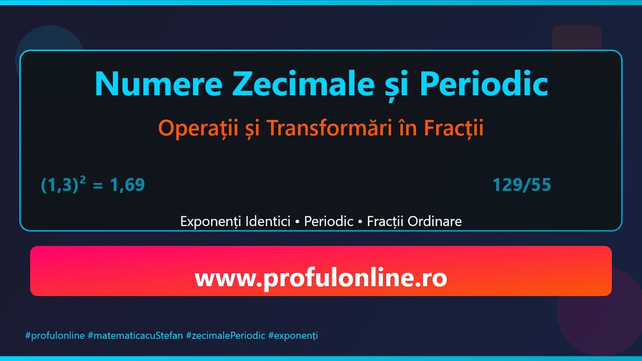 Numere Zecimale și Periodic - Operații și Transformări în Fracții