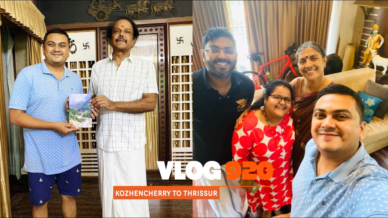 തൃശ്ശൂരിന്റെ സ്വന്തം ശരത്തേട്ടനും ഗീതാമ്മയും - Meeting that travel Family of Thrissur, Vlog 920