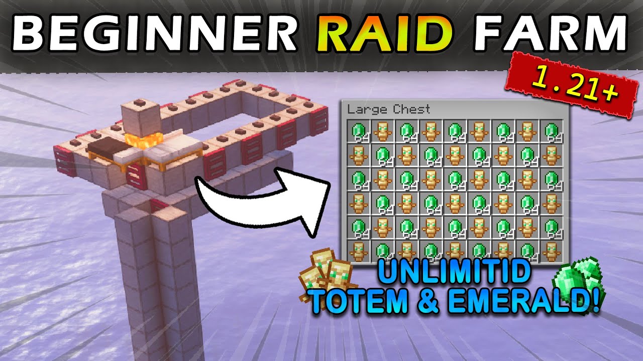 EASY BEGINNER RAID FARM | GOOD FOR STARTERS | Minecraft Java 1.21+