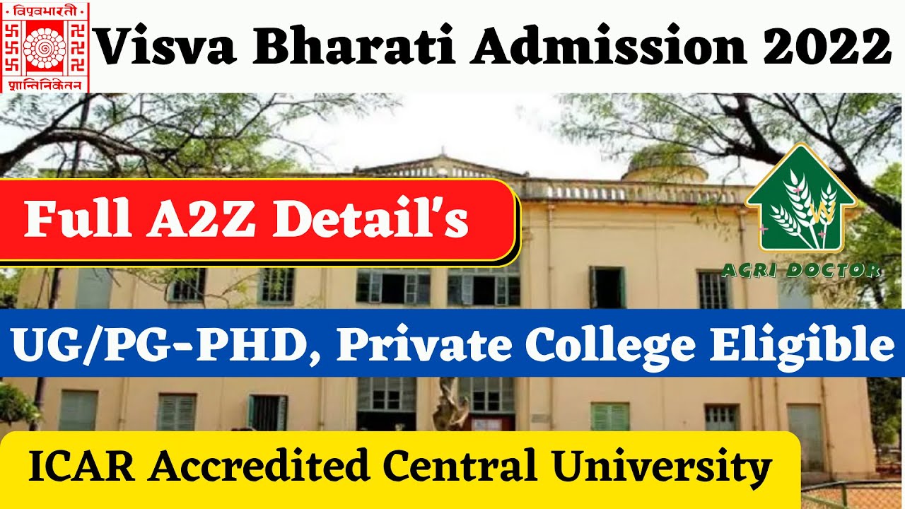 Visva Bharti Admission 2022 BSc Ag/MSc Ag Admission 2022 | Non-ICAR All India Eligible.@AgriDoctorcoaching