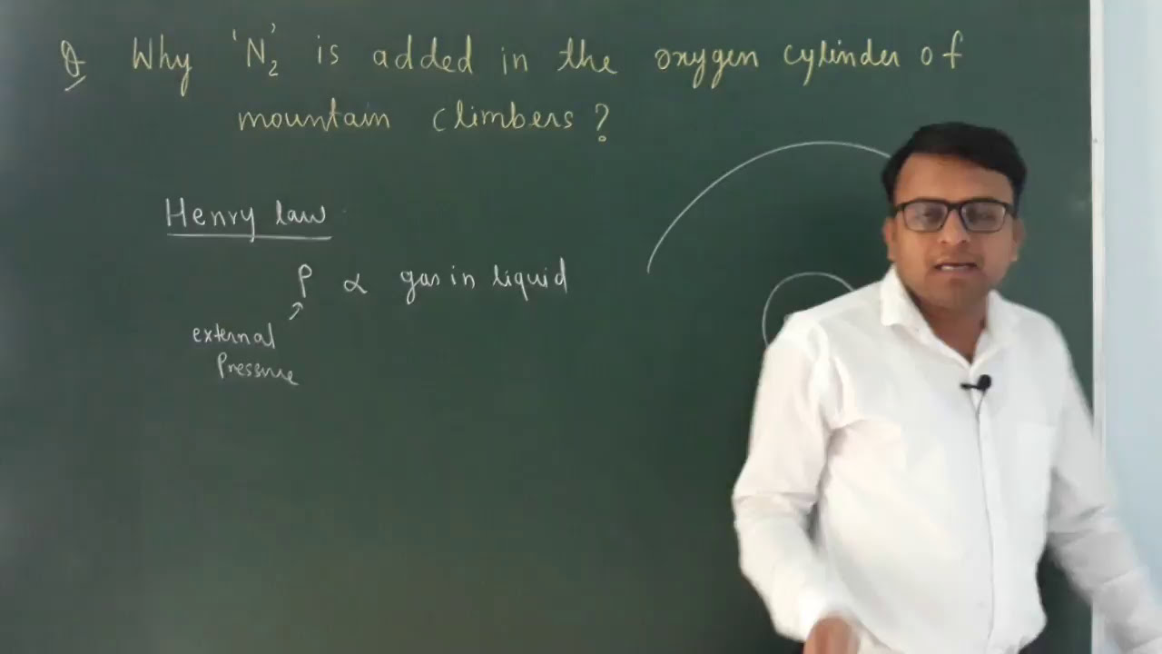 Why nitrogen gas is added in the oxygen cylinder of mountain climbers ?