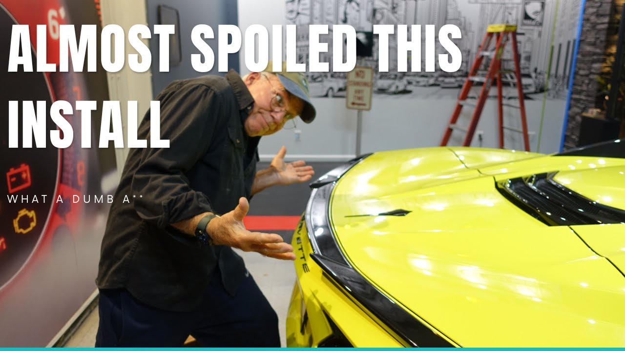 The GM accessory deck spoiler installation for C8 Corvette