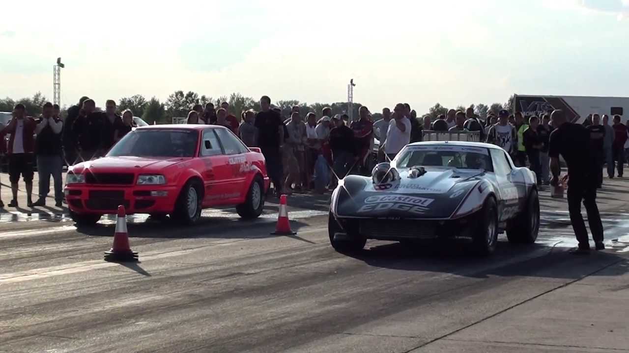 Chevrolet Corvette VTG Turbo 1400 HP Vs. Dutter Racing Audi 90 Quattro Turbo