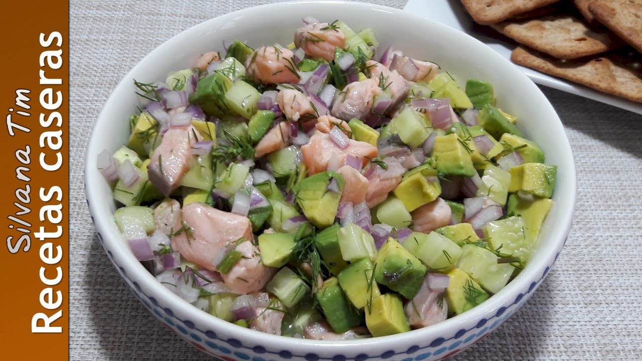 CEVICHE de Salmón. Deliciosa Receta casera. Cómo hacer Ceviche.
