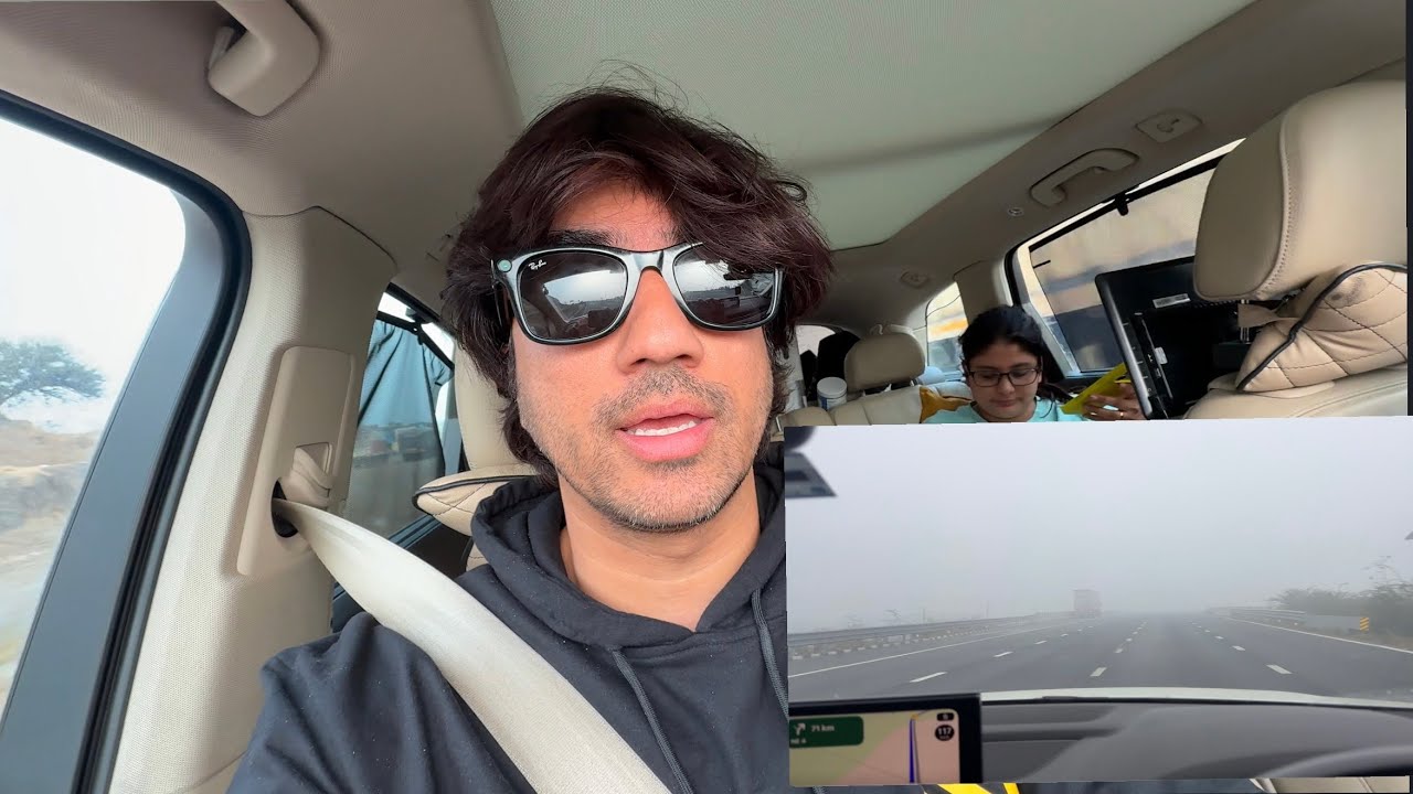 TOO MUCH FOG ON THE MUMBAI-DELHI EXPRESSWAY BUT WE REACHED HOME ON TIME