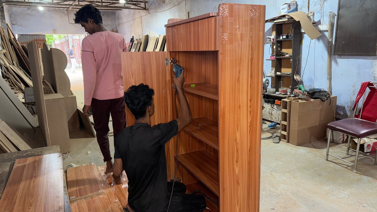 Making a Shoe Rack with Plywood in Factory || Work Process