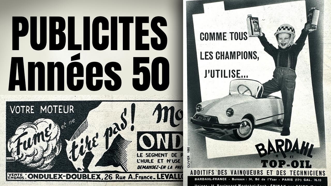 PUBLICITES ANNEES 50 // Retour dans le temps des belles illustrations et typographies