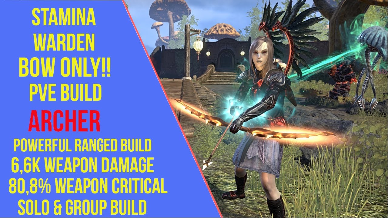ESO Stamina Warden Bow PVE Build - Archer - Blackwood