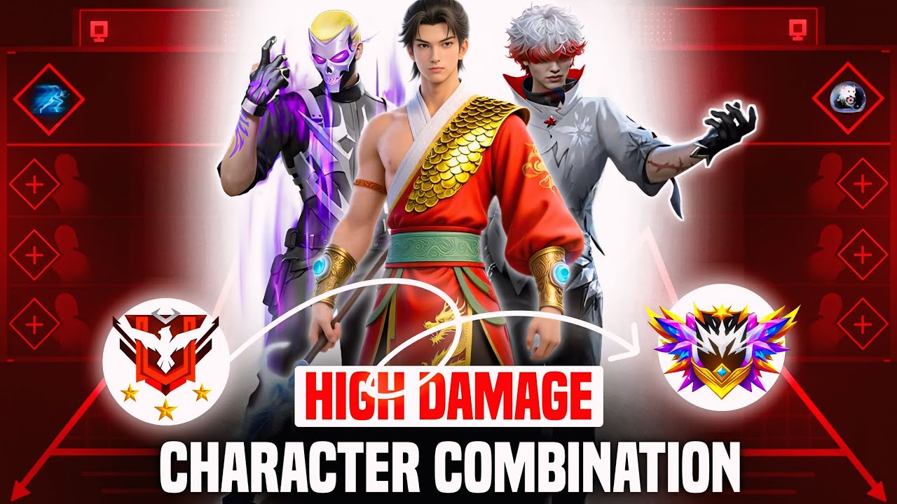 Don't Try This 3 High Damage Character Combination 🤯 | Best character skill for br rank