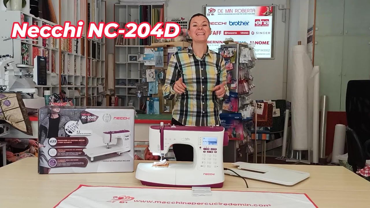 Necchi NC-204D macchina cucire elettronica punti decorativi videorecensione macchinepercuciredemin