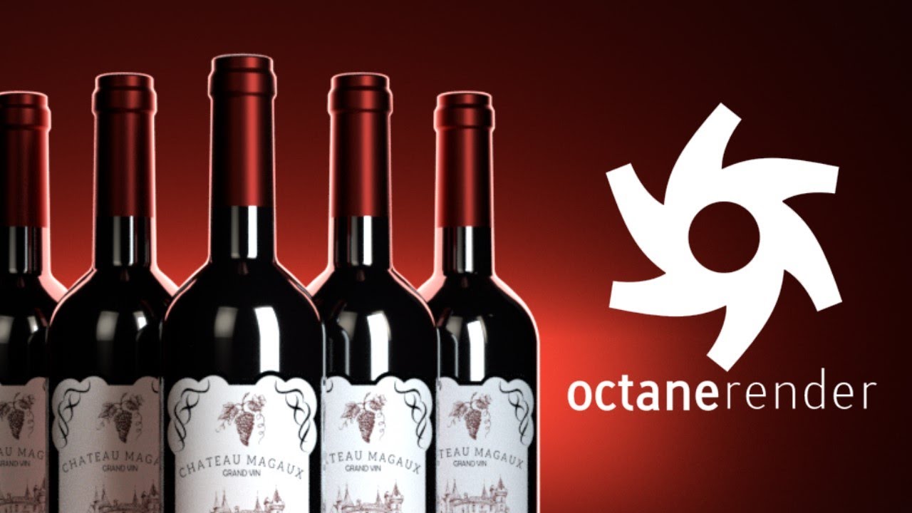 시포디] 실사 와인병!🍷 part.2 옥테인 재질과 배경, 빛 세팅 (C4D Winebottle Shading & Lighting)
