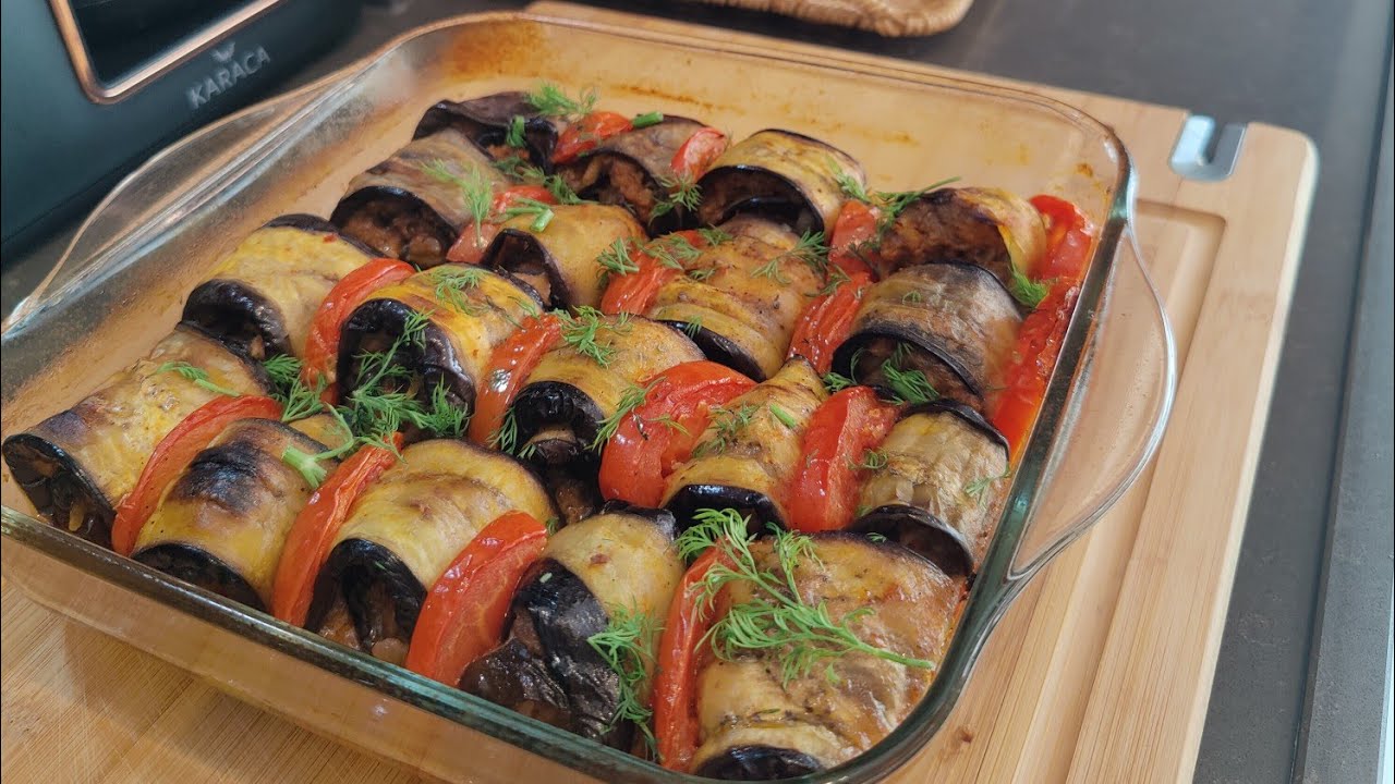 Kıymalı Patlıcan Sarma Tarifi    👌👌                                    BU TARİF İFTARA ÇOK YAKIŞACAK