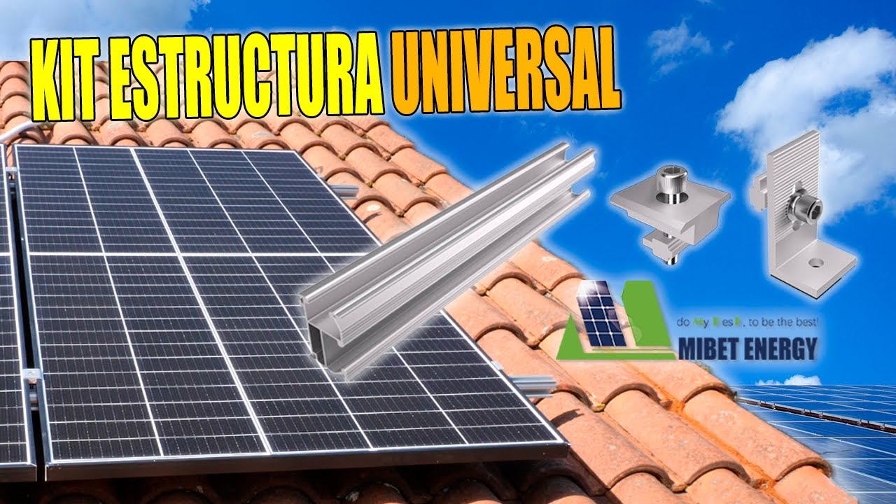 Kit Estructura Universal Coplanar Paneles Solares (Teja, hormigón, madera o cubierta metálica)