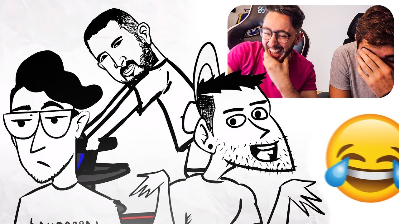 REACCIONANDO a DIBUJOS ANIMADOS DE YOUTUBERS FAMOSOS !! *muy gracioso**