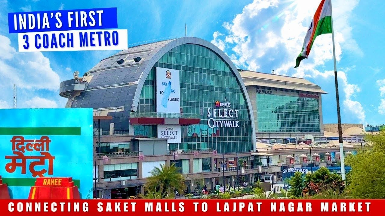 India’s First 3-Coach Metro 😱 | Saket Mall to Lajpat Nagar Market - Golden Line Update