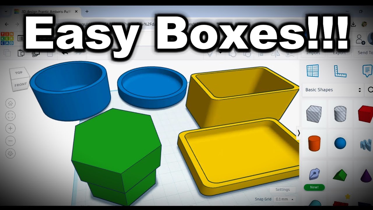 Учебник по дизайну в Tinkercad! Простые коробки! 3D-моделирование!