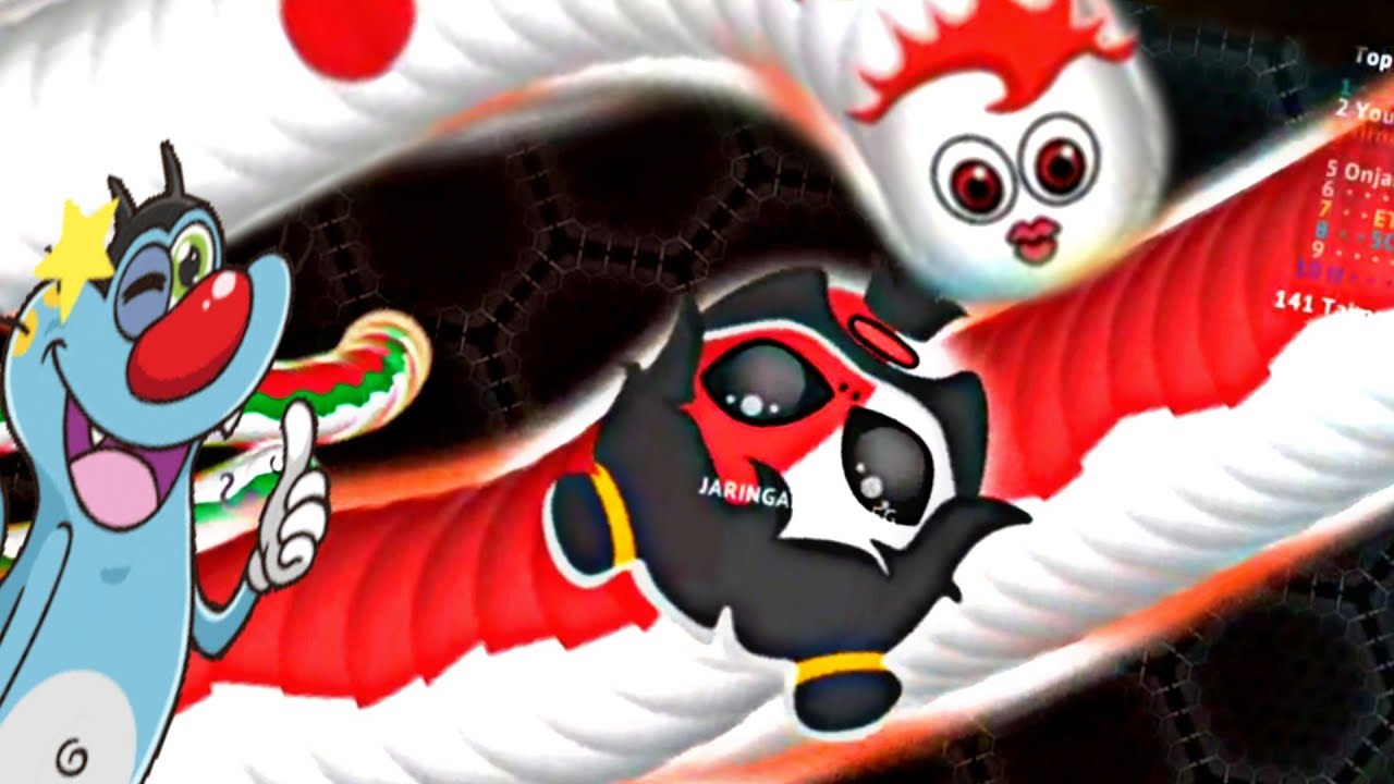 wormate.io Tiny Worm trolling giant worms snake game Pro Hacker OGGY and Jack