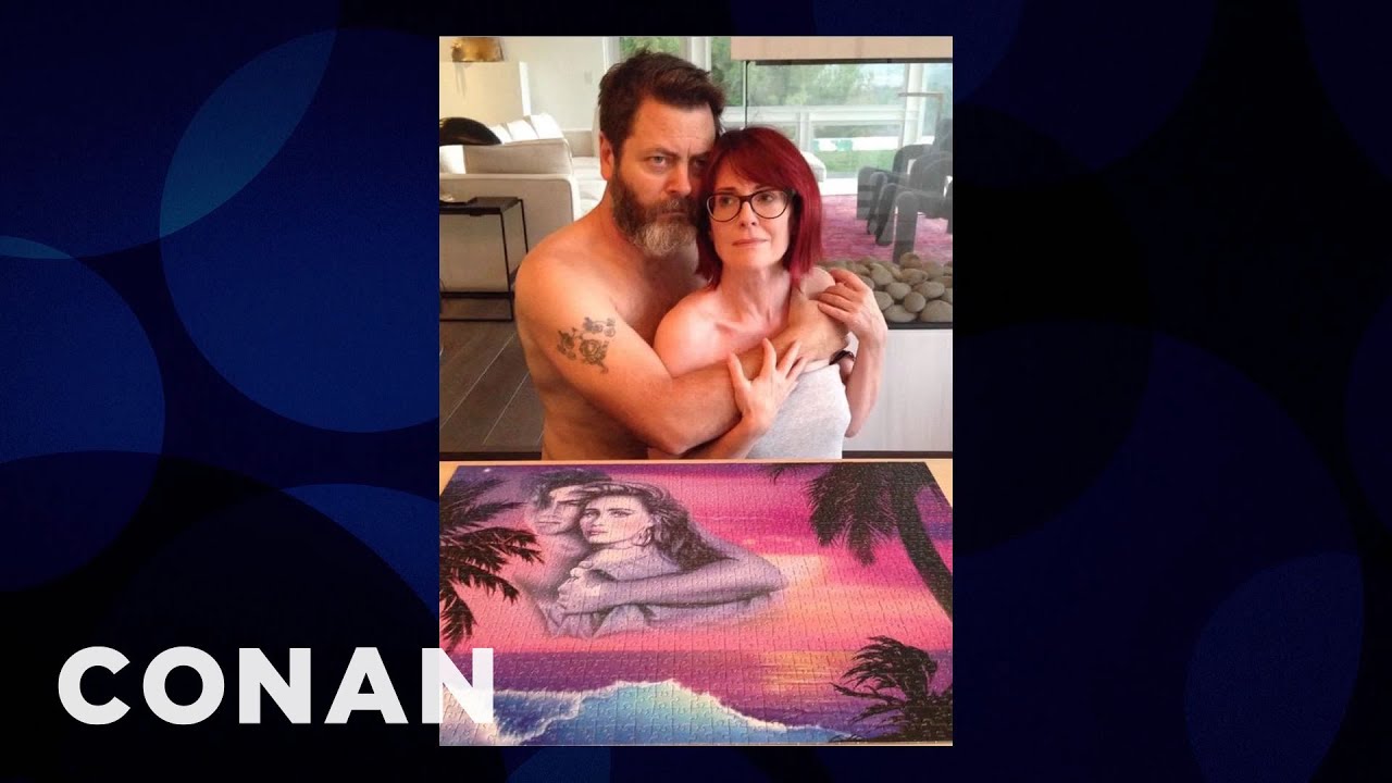 Megan Mullally & Nick Offerman’s Cheesy Puzzle Pictures | CONAN on TBS