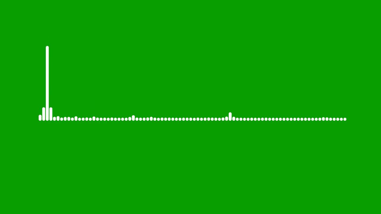 New green screen line audio spectrum