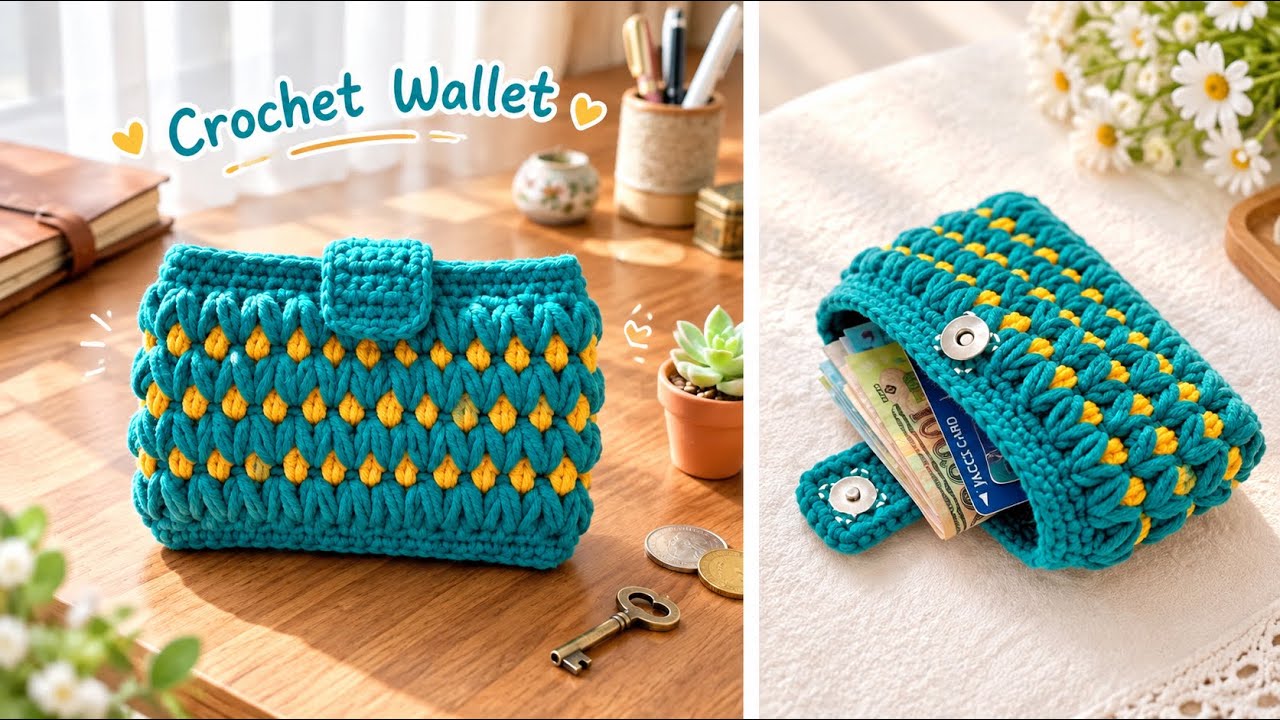 Crochet Pouch Wallet |Mẫu 1| Móc ví đựng tiền