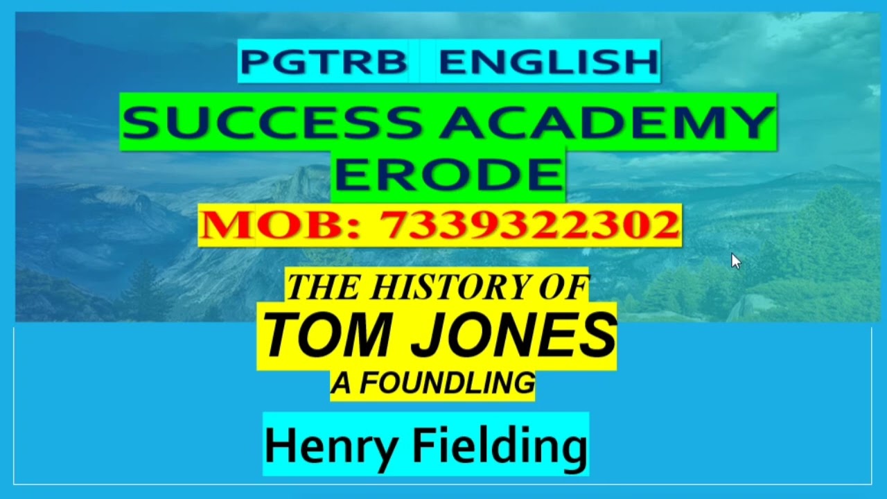 Tom Jones by Henry Fielding The History of Tom Jones A Founding #pgtrbexam #successacademyerode