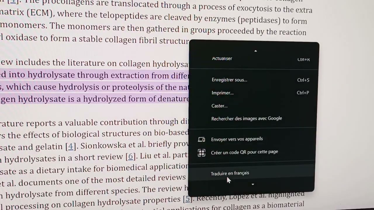 Réflexion sur l'hydrolyse et l'extraction du collagène et plus généralement des suppléments naturels