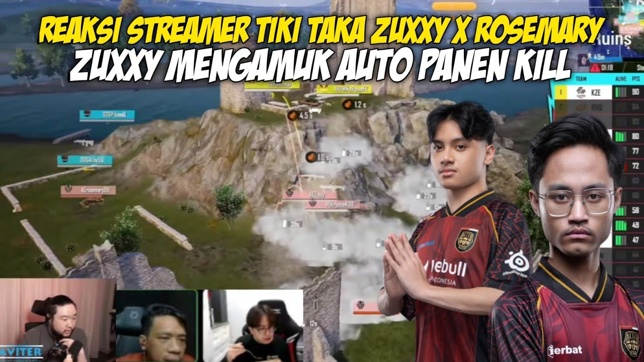 ZUXXY MENGAMUK! REAKSI STREAMER MELIHAT TIKI TAKA ROSEMARY DAN ZUXXY DI PMPL ID