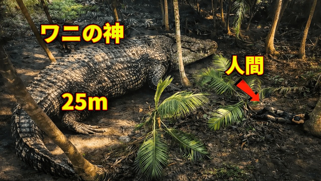 【映画紹介】無人島の探検隊 偶然 巨大ワニ神の生贄になる