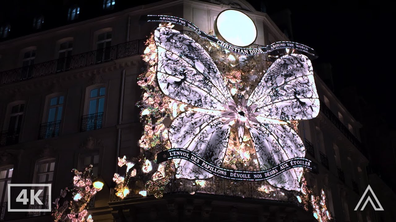 December Night Walk in Paris: Louis Vuitton's Future Hotel & Avenue Montaigne's Lights 2023🌙❄️ | 4K