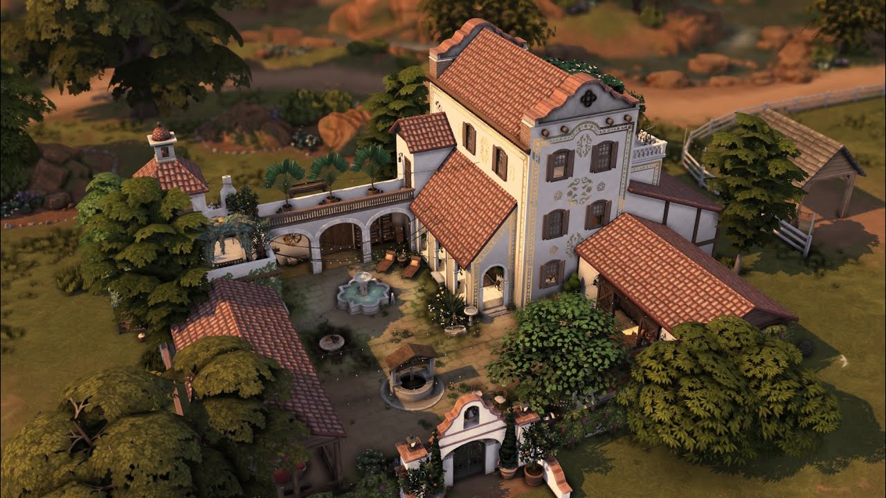Hacienda Rancho | The Sims 4 Speed Build 🐎 | CC Links & Tray Files