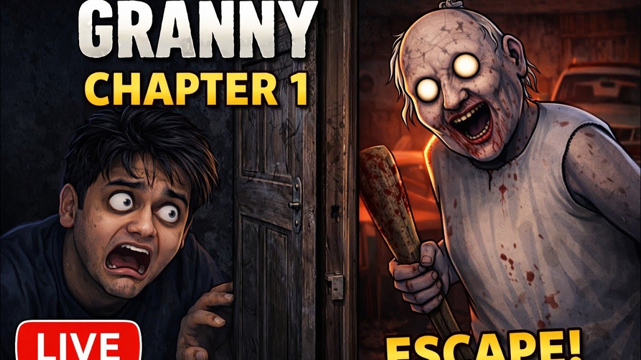 Granny Chapter 1 Live 😱 Easy Mode Me Door Escape Kar Paaunga Ya Nahi?