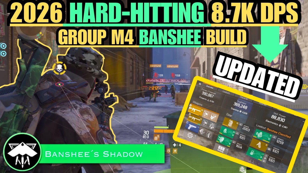 My 2026 Hard-Hitting 8.7K DPS Group M4 Banshee Build (Server-Melting Damage) | Division 1.8.3