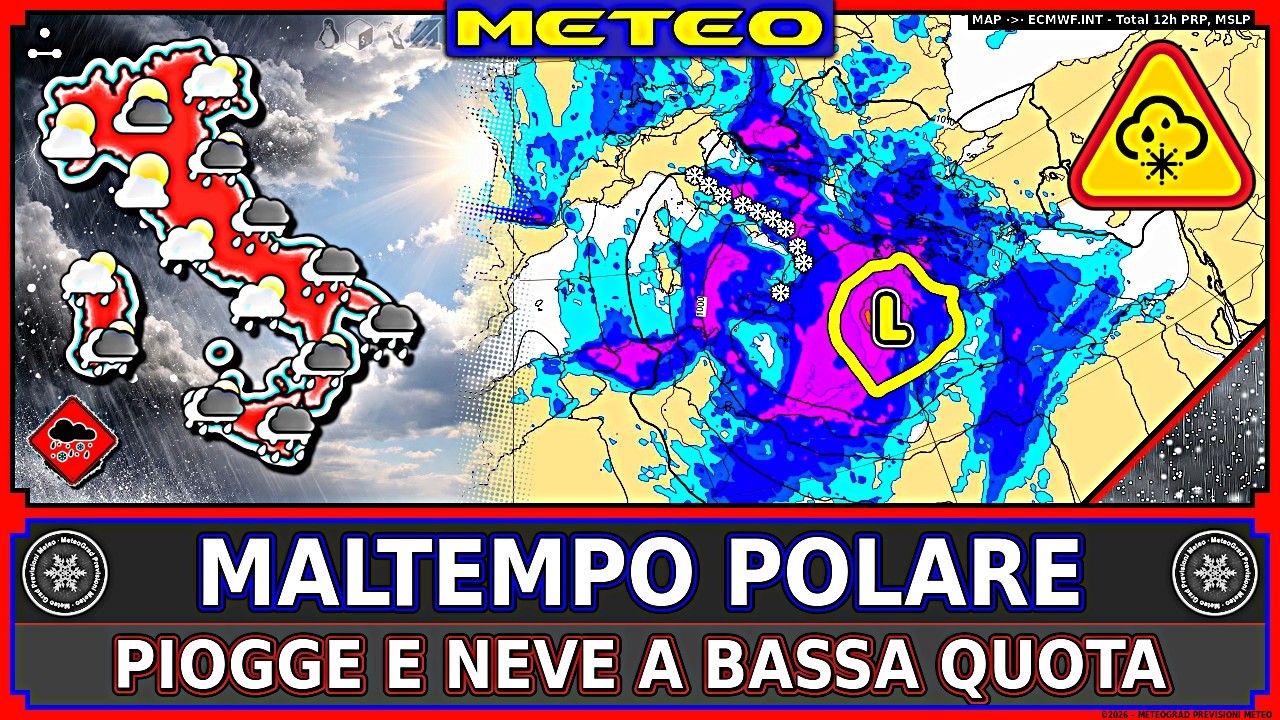 METEO &ndash; Nuova Esondazione Polare | Neve in Calo a Quote Collinari