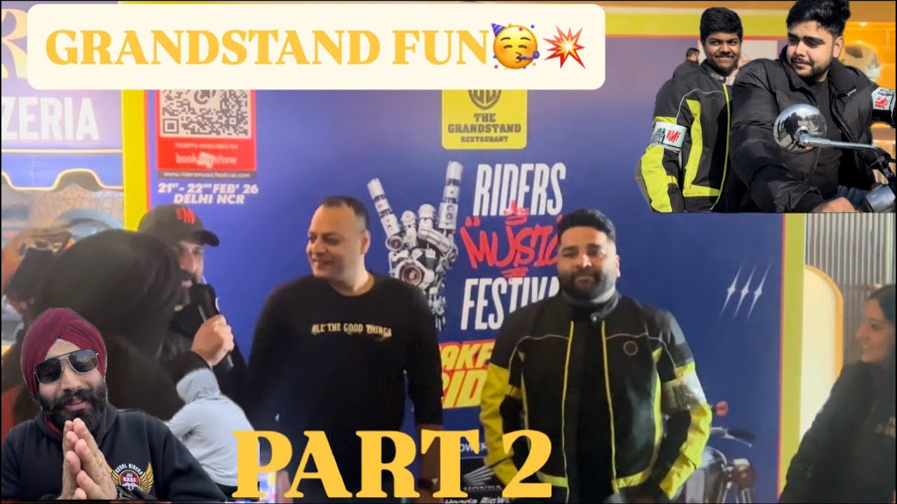 PART 2 !!🥳 GRANDSTAND ME HUA GRAND FUN🥳🤩!! SUNDAY RIDE❤️❤️ #royalenfield #jammu #yoitubeindia 